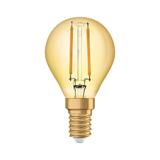 Lampa LED Vintage 1906 CL P Filament szkło przezroczyste GOLD 22 non-dim 2,5W 824 E14