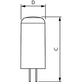 Kapsułka LED 2,1W=20W 210lm / ściemnialna 2700K barwa ciepła LEDcapsuleLV 2,1-20W G4 827 D Kapsułki 9,29004E+11 PHILIPS