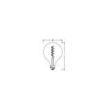 Lampa LED Vintage 1906 CL GLOBE125 Filament szkło przezroczyste SMOKE 15 non-dim 5W 818 E27