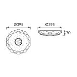 Plafoniera IRYNA LED C 24W 03845 IDEUS
