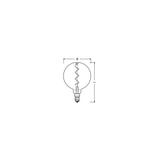 Lampa LED Vintage 1906 CL GLOBE200 Filament szkło przezroczyste SMOKE 12 non-dim 5W 818 E27