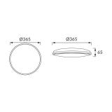 Ideus plafon zewnętrzny LED Planar 36W 3820lm 4000K srebrny O36,5cm IP54 0341 03841 IDEUS