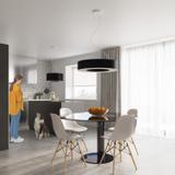 Sollux Żyrandol SATURNO SLIM 70 czarny SL.0754