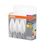 Żarówka LED x3 B35 Świeczka E14 5.5W = 60W 806lm 2700K Ciepła 300° BASE Osram