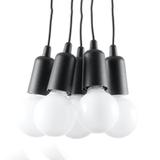 Sollux Lampa wisząca DIEGO 5 czarna SL.0574
