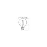 Lampa LED STAR+ GLOWdim GLOBE125 CL 60 FILAMENT 6,5W 827 E27