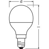 Lampa LED VALUE Classic P40 non-dim plastik 4,9W 827 E14
