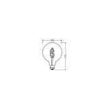 Lampa LED SMART+ WiFi CL Globe125 Filament szkło przezroczyste RGBW 30  4,5W/827 E27