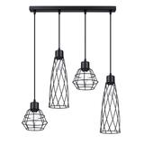 Sollux Lampa wisząca SUBA 4L czarna SL.1167