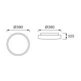 PLAFONIERA SMD LED 24W 4000K SOLA 02785 IDEUS