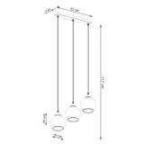Sollux Lampa wisząca ALINO 3 czarna SL.1142
