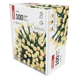 Lampki choinkowe kulki 100 LED 5m ciepła biel IP20 zielony przewód D5GW02 EMOS