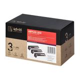 ARTUS zestaw 3 lamp podszafkowych LED, 3x3W, 3x225lm, 4000K, z włącznikiem dotykowym i USB, czarne AD-OM-6475L4/B ORNO