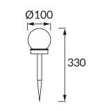 Lampa solarna wbijana ogrodowa LED OLIN LED 33 0,06W CW 04559 IDEUS