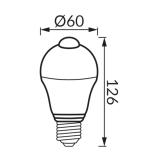Żarówka LED E27 z czujnikiem ruchu PIR mocna neutralna 12W 1230lm 04768 IDEUS