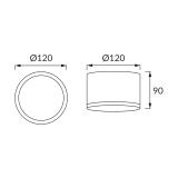 Oprawa sufitowa SMD LED ROLEN LED 10W 4000K 03109 IDEUS