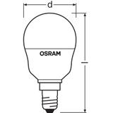 Lampa LED STAR+ CL P RGBWFR 25 dimmable via remote control 4,5W 827 E14