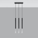 Lampa wisząca MOZAICA 3L czarny/chrom