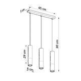 Sollux Lampa wisząca LOOPEZ 3L czarny/złoty SL.0954