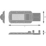 Oprawa uliczna URBAN LITE M 50W 865 IP65 GY