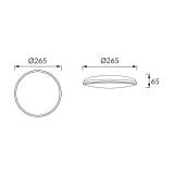 Ideus plafon zewnętrzny LED Planar 18W 1980lm 4000K srebrny O26,5cm IP54 03839 IDEUS