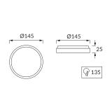 Oprawa dekoracyjna SMD LED HL563L 9W WHITE 2700K 02483 IDEUS
