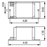 Statecznik transformator BSN 400 L33-TS 230V 50Hz HD3-166 9,137E+11 PHILIPS