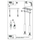 Sollux Lampa Wisząca LAGOS 2 złoty połysk SL.1241