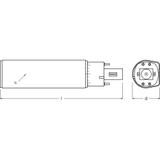 Lampa DULUX D E LED FR 18 ECG, AC mains 7W 840 G24q-2