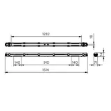 Oprawa hermetyczna Ledinaire WT065C przelotowa 53/30W 4100/6800lm IP65 4000K barwa neutralna LED41_6 9,11402E+11 PHILIPS