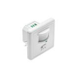 GTV CZUJNIK RUCHU CR-4 LED, MIN. 40W, max. 500W, AC 220-240V, 50/60Hz, KĄT DZIAŁANIA 160*, ZASIĘG 12M ± 1-2,5m, IP20, WSPÓŁPRACUJE Z LED, WPUSZCZANY, BIAŁY CR-CR4L00-00 GTV Poland