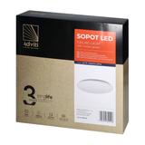 SOPOT plafon LED 18W z mikroflowym czujnikiem ruchu, 1880 lm, 4000K, klosz PVC, IP20 AD-PL-6460WLZMM4 ORNO