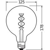 Lampa LED Vintage 1906 CL GLOBE125 Filament szkło przezroczyste GOLD 27 non-dim 5W 820 E27