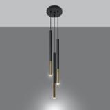 Sollux Lampa wisząca MOZAICA 3P czarny/złoto SL.0893