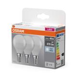 Żarówka LED x3 P45 Kulka E14 4.9W = 40W 470lm 4000K Neutralna 150° BASE Osram