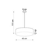 Sollux Lampa wisząca ARENA 45 biała SL.0120