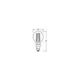 Lampa LED STAR+ non-dim CL P40 Act&Rel FILAMENT 4W 827 E14