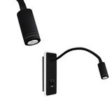 kinkiet LED Base (8W + 2W) 630lm 4000K czarny (elastyczne ramię) ML63500 Milagro