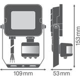 Naświetlacz FLOOD COMPACT SENSOR V 10W 830 SYM 100 black
