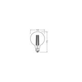 Lampa LED Vintage 1906 GOLD 125 dim 5,8W/822 E27