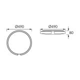 Plafoniera SMD LED ESPERANTO LED C 48W 04077 IDEUS