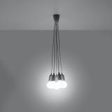 Sollux Lampa wisząca DIEGO 5 szara SL.0577