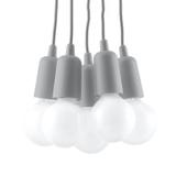 Sollux Lampa wisząca DIEGO 5 szara SL.0577