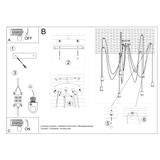 Sollux Żyrandol EDISON 7 czarny SL.0372