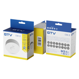 GTV CZUJNIK MIKROFALOWY RUCHU CM-3, max. 1200W, AC 220-240V, 50/60Hz, KĄT DZIAŁANIA 360*, ZASIĘG 1-8m ± 1,5- 3,5m, IP20, WSPÓŁPRACUJE Z LED, NATYNKOWY, BIAŁY AE-CM3000-00 GTV Poland