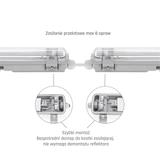 Limea LED TUBE 2x60 IP65, korpus ABS, klosz PC, zasilanie jednostronne
