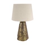 Lampka stołowa MAGDA E27 złoto/beżowa 03963 IDEUS