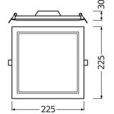 Oprawa DOWNLIGHT SLIM SQUARE 210 18W 3000K WT IP20