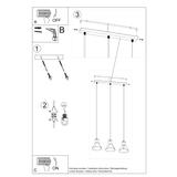Sollux Lampa wisząca TAZILA 3 biała [ES111] SL.0988