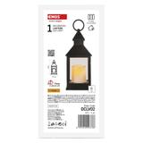 Lampion 1 LED świeczka czarny 24 cm 3x AAA vintage IP20 timer DCLV02 EMOS